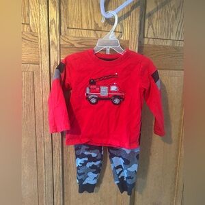 Red Fire Truck Kids Matching Set